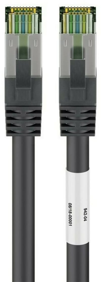 Premium S/FTP CAT8.1 40 Gigabit netwerkkabel / zwart - LSZH - 0,25 meter