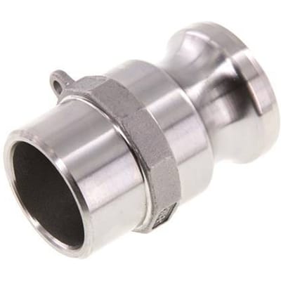 Camlock DN 32 (1 1/4'') Koppeling RVS met lasuiteinde (42.4 mm) Type F (AS) MIL-C-27487