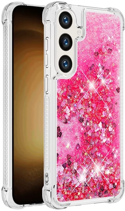 Coverup Hoesje - Geschikt voor Samsung Galaxy S26 Hoesje - Coverup Liquid Glitter Back Cover - Pink