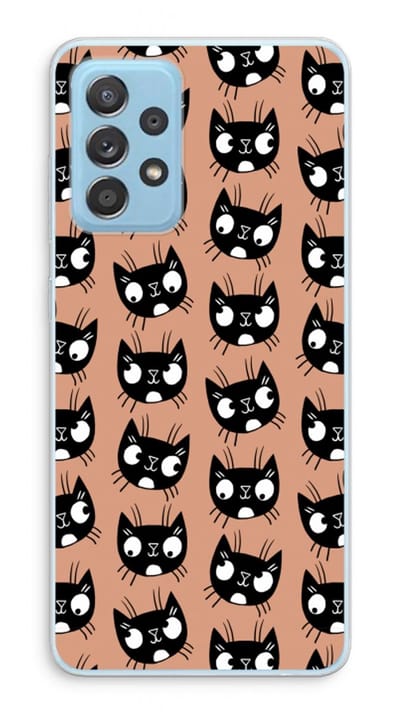 Case Company® - Hoesje geschikt voor Samsung Galaxy A73 hoesje - Kat - Soft Cover Telefoonhoesje - Bescherming aan alle Kanten en Schermrand