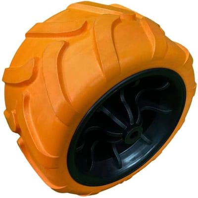 Vervangingswiel PU - Zwaar Wiel - Wagen Reparatie - Snijbestendig Weerbestendig - 18x10cm - Zwart Groen