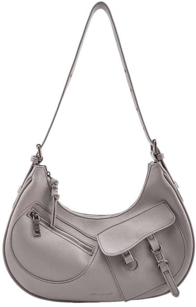 FREDsBRUDER schoudertas My Bestie Shoulderbag With Pockets Warm Grey Taupe