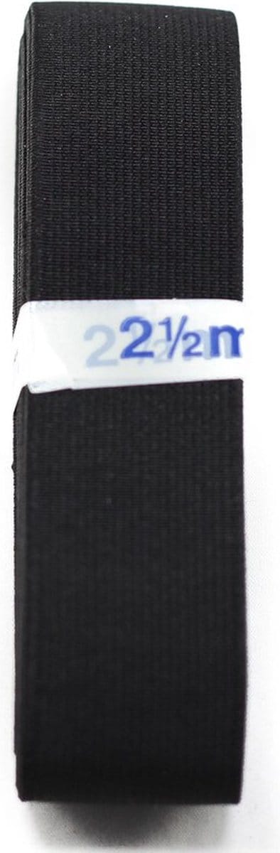 Tailleband elastiek voor kleding - 25 mm x 4 m - Zwart