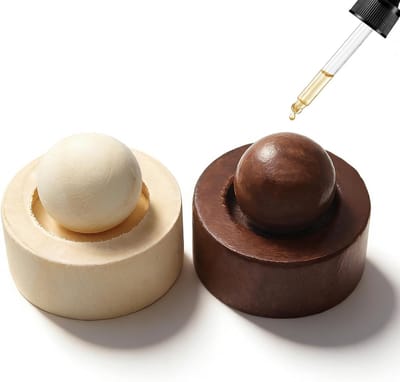 Aroma diffuser - natuurlijke hout - 2 stuks - herbruikbaar - voor thuis en onderweg - ShopVlot