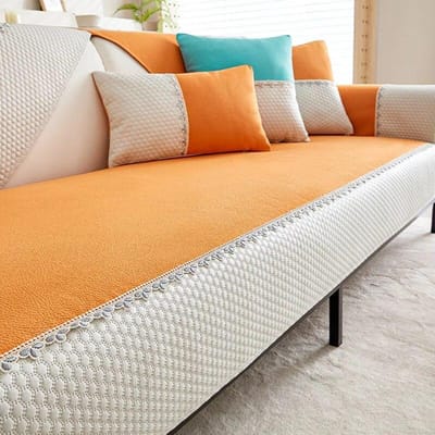 Waterdichte Technologie Stoffen Bankhoes Universeel voor Alle Seizoenen Sofabeschermer Zachte Bankhoezen Anti-Slip Splicing Sofa Mat 70x70cm 1pcs