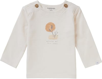 Noppies Unisex Tee Bethal long sleeve Unisex T-shirt - Whisper White - Maat 62