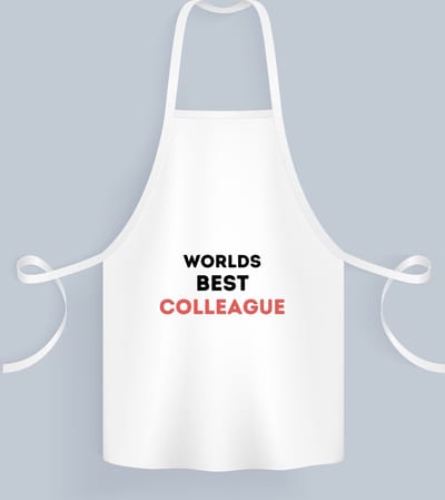 Akyol - worlds best colleague Keukenschort - Collega - de beste collega - werknemers - verjaardagscadeau - verjaardag - cadeau - afscheidscadeau - geschenk - leuke cadeau - kado - gift - 82 bij 71 cm