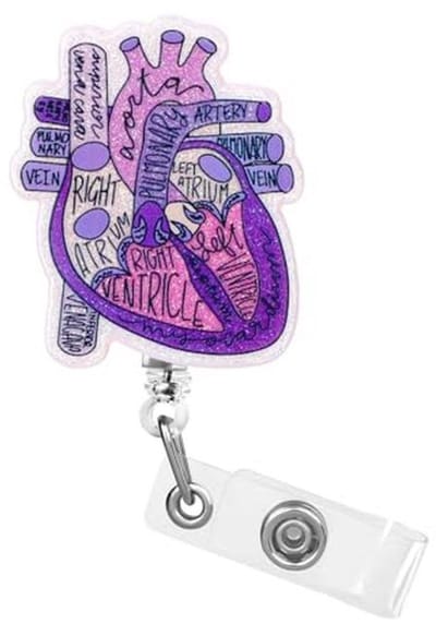 Hart Badgehouder Intrekbaar - ID-kaartclip voor Verpleegkundigen, Artsen en Studenten