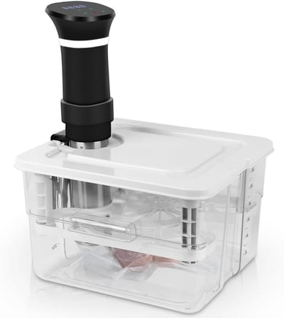 Vacuümbakje voor Sous Vide Koken - 12 Liter met Deksel en Rooster - Makkelijk in Gebruik