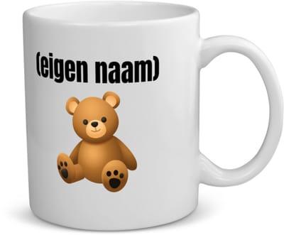 Akyol - teddybeer met eigen naam koffiemok - theemok - Teddybeer - kinderen/knuffel liefhebber - iemand die houdt van teddyberen - verjaardag - cadeau - kado - geschenk - 350 ML inhoud