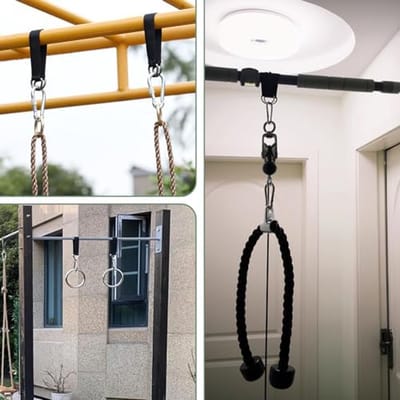 Hangmatriemen Set - Bevestigingsriemen - Veilig Ophangen - 400kg Draagkracht - 50 cm - Zwart