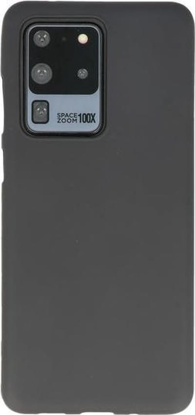 Bestcases Color Telefoonhoesje - Backcover Hoesje - Siliconen Case Back Cover Geschikt voor Samsung Galaxy S20 Ultra - Zwart