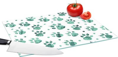 Glazen Snijplank - 39x28 - Patroon - Huisdieren - Hond - Dier - Snijplanken Glas