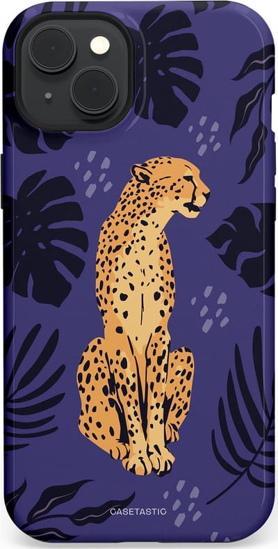 Casetastic Hoesje Geschikt voor Apple iPhone 15 Plus Magsafe - Stijlvolle Beschermende Duo-layer Case - Cheetah elegantie