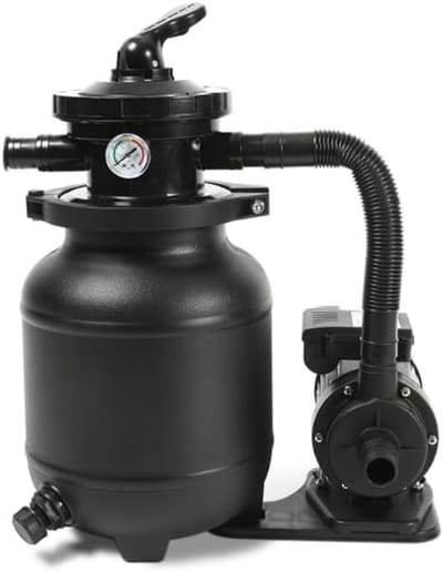 SNJY® Zandfilterpomp voor Zwembad - Zandfilterpomp Zwembad - Zandfilter Pomp - 4.500L/u - Zwembaden tot 19.000L - 200W - Zwart