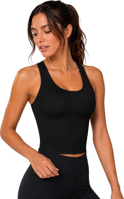 SparkNine Urbanfit sporttop - S - zwart - mouwloos - haltertop - aansluitend - ademend - sneldrogend