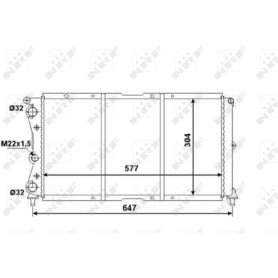 Radiator, motorkoeling NRF 58955