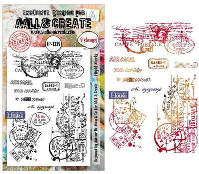 Aall & Create clearstamp A6 - Flight marks