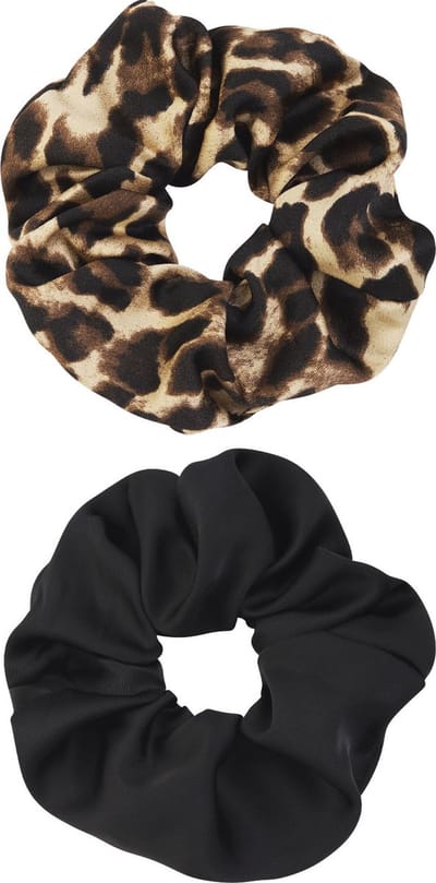 Scrunchie set wild duo - bruin zwart
