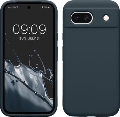 kwmobile telefoonhoesje geschikt voor Google Pixel 8a - Hoesje met siliconen coating - Smartphone case in leisteen