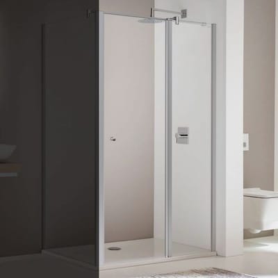 Koralle TwiggyPlus swing door with fixed element for partition 80 x 185 cm VZ15408018AA1