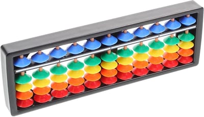 Telraam Plastic - Rekenraam Kinderen - Wiskunde Leren - Meerdere Kleuren - 18x6x1.5cm - Multi