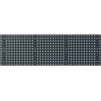 Bodempaneel Perfo L, gatgrootte 9,2 x 9,2 mm, B 1486 x D 13 x H 457 mm, plaatstaal met poedercoating, antracietgrijs RAL 7016