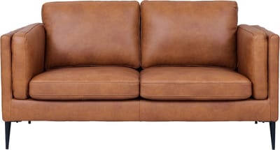 Bank Bruin Leer - 2-Zits - 157x88x83cm - Valencia - Giga Meubel