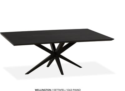 Maxfurn - Zeer krasvaste eettafel met verjongde rand 160x90cm | Kleur: Old piano