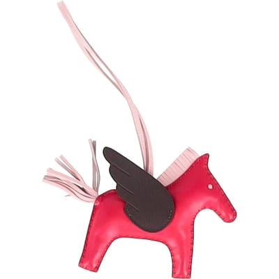 Hermès Rodeo MM Charm in Roze Leer