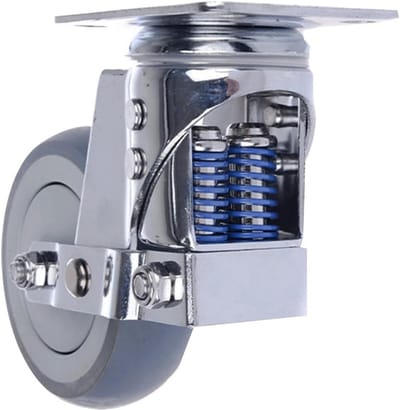 Zwenkwielen Set 3, 4 of 5 Inch Met Dubbele Schokdemping - Stil en Industrieel Universeel Wielen