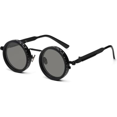 Ronde Zonnebril Bril Mannen ND9 Verstelbare Pasvorm Pasvorm Dimmen Zon Zonnebril Dames Vintage Punk Visserij Bril Buiten Zonnebrillen UV400 gray
