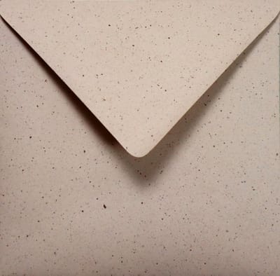 Ecologische Beige enveloppen A5 - 155 x 155 mm - 25 stuks - NK natgelijmde - 120 gram - Crush - Netuno