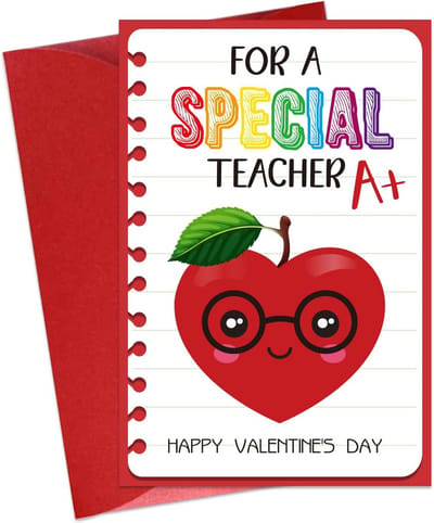 Lieve Valentijnskaart voor Leraar - Inclusief Envelop - Waardering & Bedankkaart