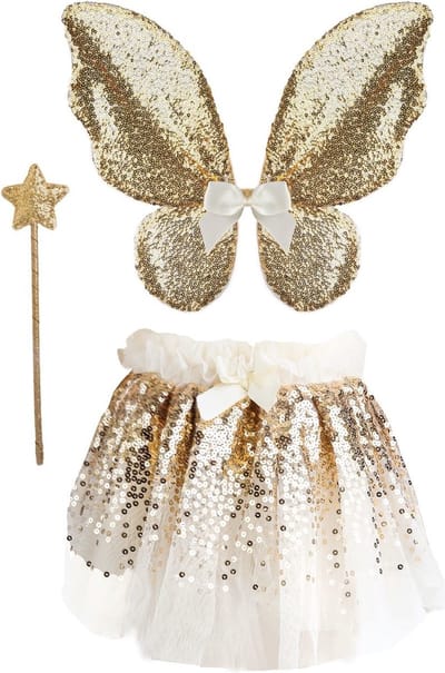 Great Pretenders Glitter Gouden Verkleedset 4-6 jaar