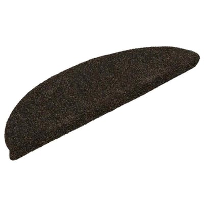 vidaXL - Trapmatten - Zelfklevend - 20 - stuks - 56x17x3 - cm - Donkerbruin - Halfrond