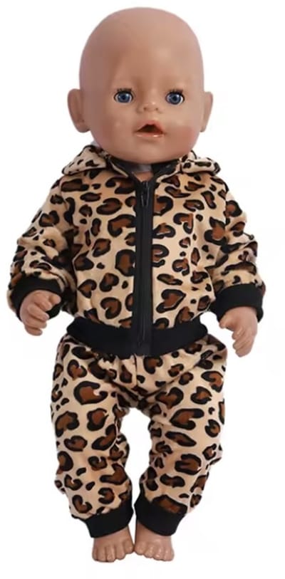 Tijger Joggingspak – Geschikt voor Baby Born – Baby Poppenkleding voor Meisje en Jongen