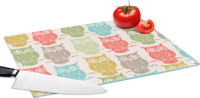 Glazen Snijplank - 39x28 - Patronen - Uil - Vogels - Snijplanken Glas