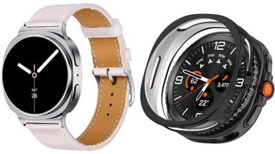Strap-it Bundel – Leren Smartwatch Band met Gespsluiting (Roze) + TPU Soft Case Beschermhoes (Zwart) geschikt voor Samsung Galaxy Watch 8 Classic (46mm)