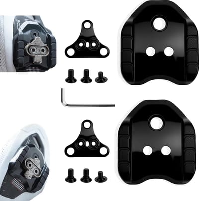Fietsplaat adapters voor Shimano SPD, 2-delige set, metalen pedalen, fietsschoenen, compatibel met racefietsen en mountainbikes, zwart