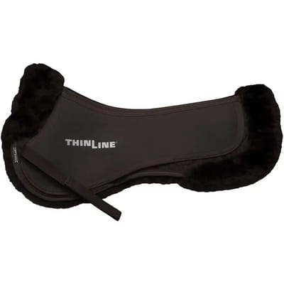 Zadelonderlegger voor paard met faux schapenwol voering ThinLine