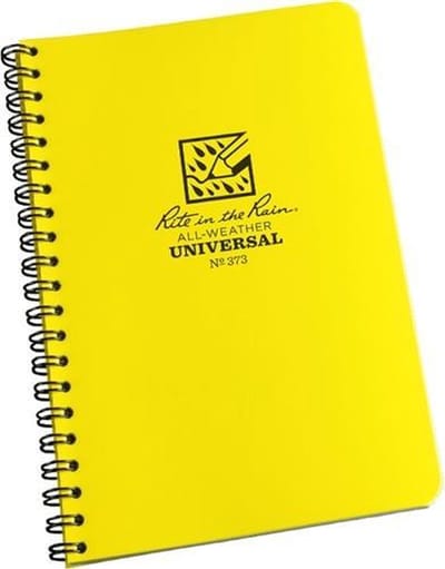 Rite in the Rain - Side Spiral Notebook Yellow, 373