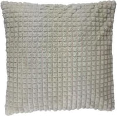 Sierkussenhoes met blokjes motief - Grijs - 45x45cm