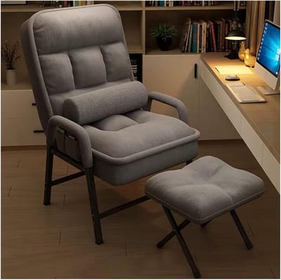 Verstelbare Fauteuil - Slaapstoel Ottomaan - Ontspannen Zitten - 5 Posities Verstelbaar - 220 Pond Max - Grijs