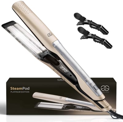 Golden Goods® Professionele Stoom Stijltang - 2 in 1 - Hair Straightener - Krultang - Stijltangen - Incl. Haarclips - Snel opgewarmd