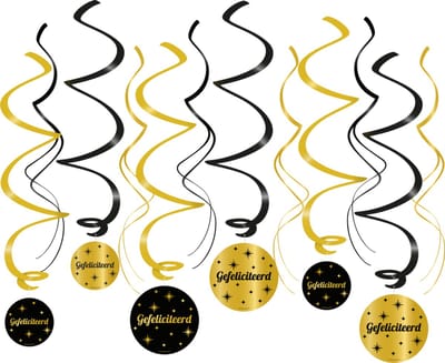 Classy party swirls - Gefeliciteerd