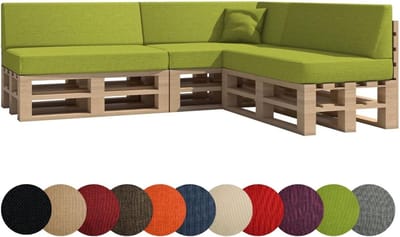 Pallet Kussen Set - Tuinkussens Buiten - Comfortabel Zitten - Waterafstotend Polyester - Set van 8 - Groen