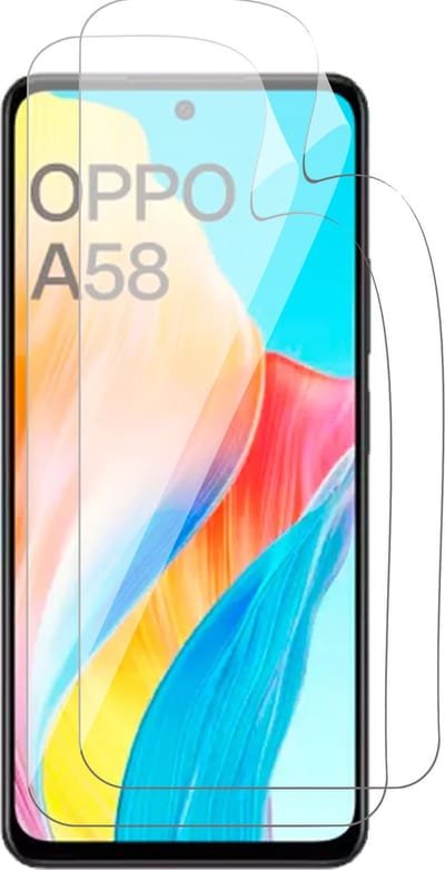 Screenprotector geschikt voor Oppo A58 4G - 2x FlexGuard Screen Protector