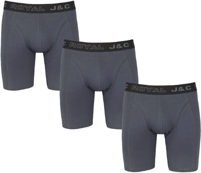 3-PACK LUXE EN ELASTISCHE HERENBOXERSHORT MET LANGE PIJPEN J&C - maat M