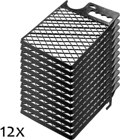 KADAX 12 x schraperrooster, verfrooster van kunststof, 30,5 x 23 cm, schilderrooster voor verf, afdruiprooster, verfschraper, schildergereedschap, verfschraper, verfschraper, verfschraper,